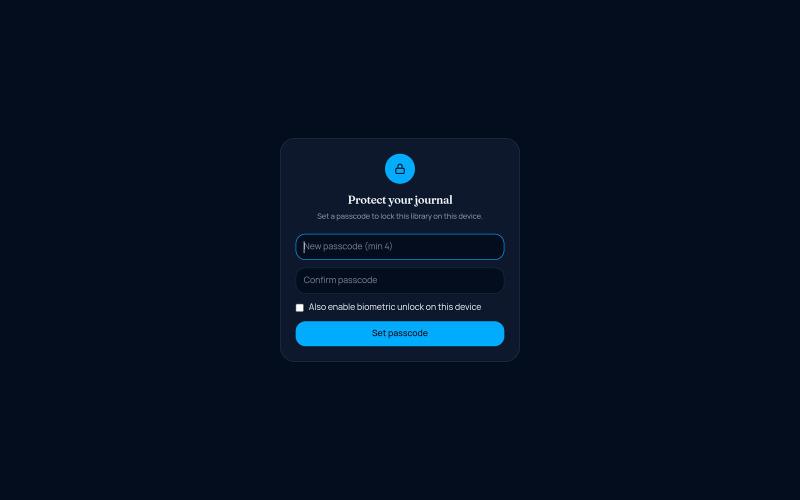 Voice Journal — Private, on-device recordings — screenshot