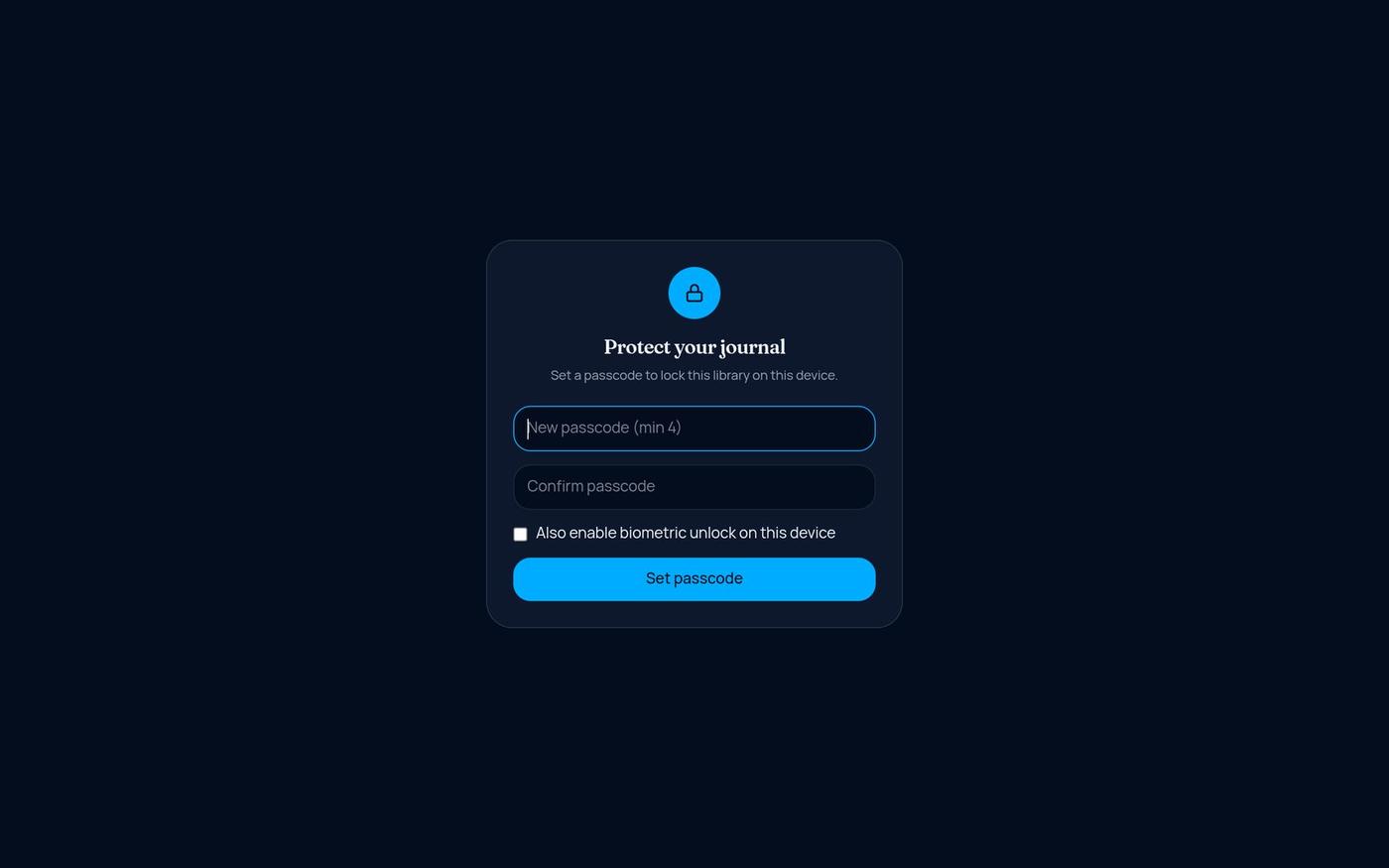 Voice Journal — Private, on-device recordings — screenshot
