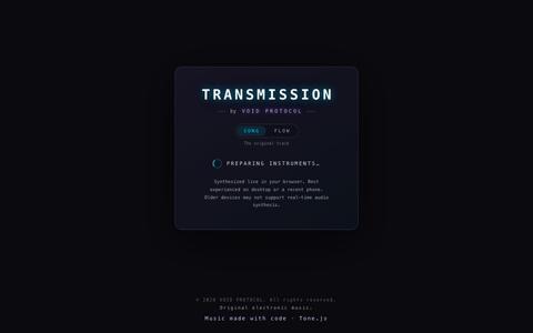 Transmission — VOID PROTOCOL — screenshot