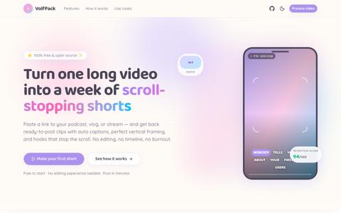 VolfPack — Your shorts factory. — screenshot
