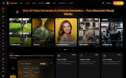 Voor AI: AI Video, Image & Audio Generator — screenshot