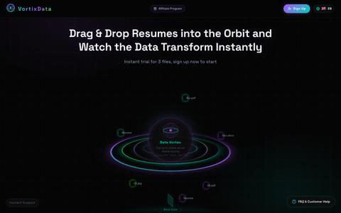 VortixData — AI Resume Parsing — screenshot