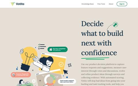Votito: Turn user suggestions into evidence-backed product decisions — screenshot