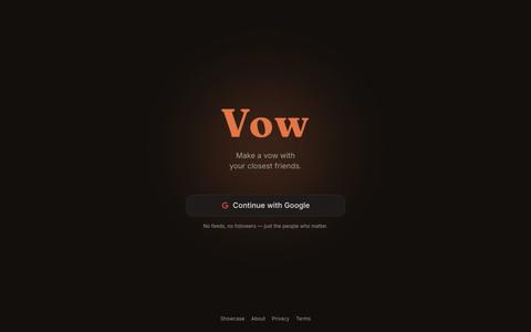 Vow — screenshot
