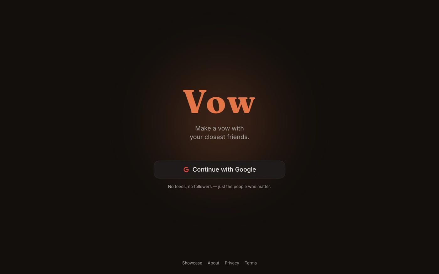 Vow — screenshot