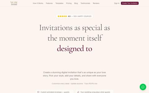 Vow Invites — Beautiful Digital Invitations — screenshot