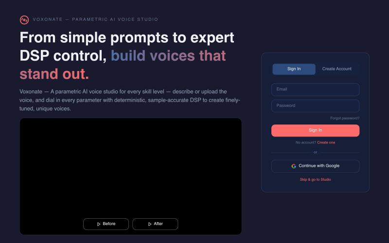 Voxonate — screenshot