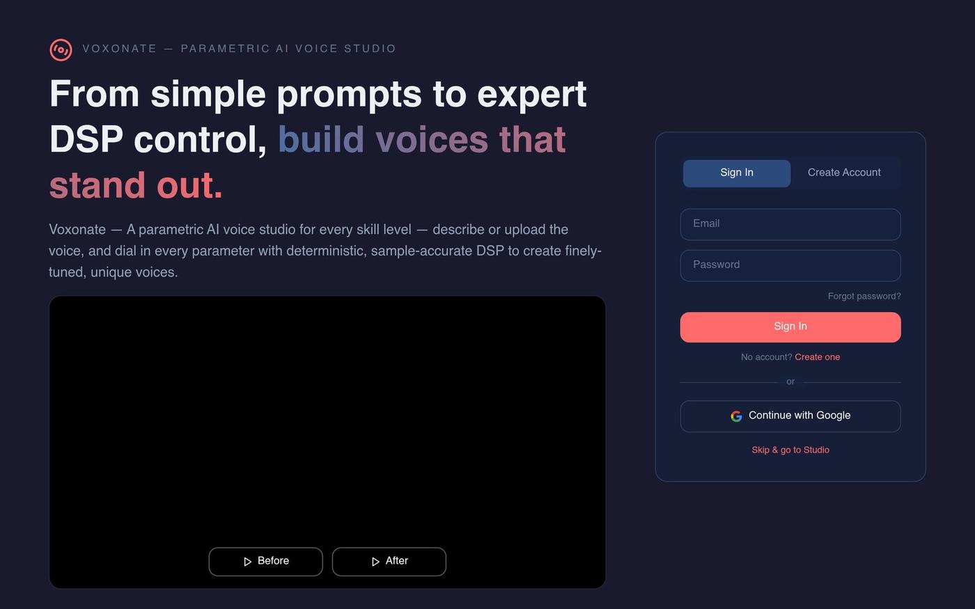 Voxonate — screenshot
