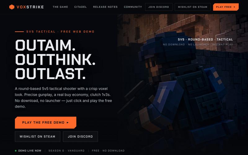VOXSTRIKE — Voxel Tactical FPS · 5v5 Bomb Defusal — screenshot