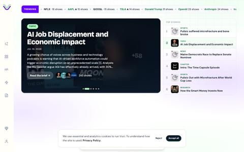 Vuci — the search engine for spoken ideas — screenshot