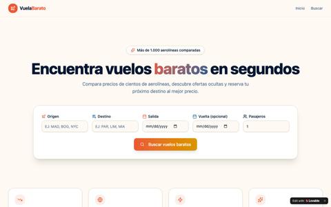 VuelaBarato — Encuentra vuelos baratos al instante — screenshot