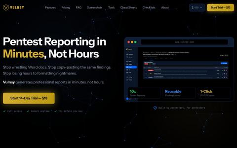 Vulnsy - Pentest Reporting Platform for Security Teams — screenshot