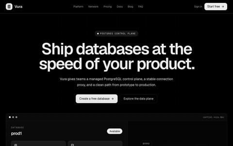 Vura - Managed PostgreSQL Control Plane & Proxy — screenshot