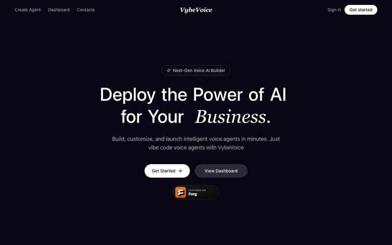 VybeVoice – AI Voice Agent Builder — screenshot