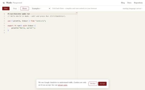 Wado Playground — screenshot
