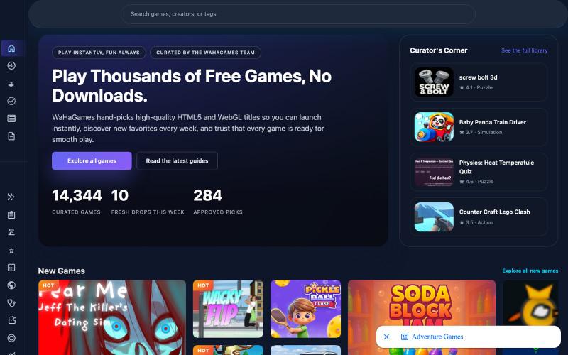 WaHaGames - Play Instantly, Fun Always — screenshot