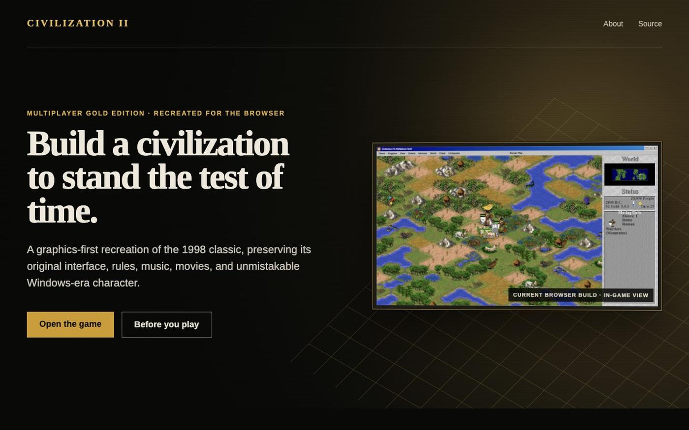 Civilization II — Browser Recreation — screenshot