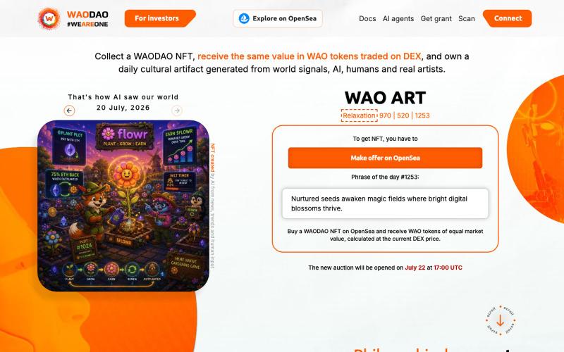 WAODAO: #WEAREONE — screenshot