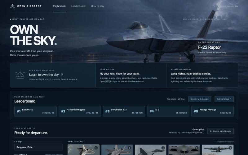 Open Airspace — screenshot