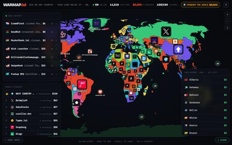 WARMAP — the world is for sale — screenshot