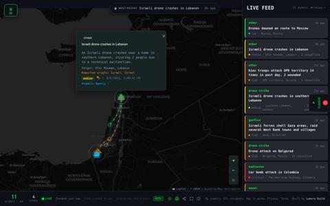 WarMap Live — Global Conflict Tracker | Real-Time War Map — screenshot