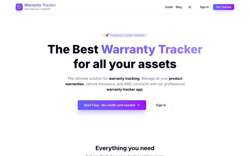 Warranty Tracker | Best App to Manage Product Warranties — screenshot