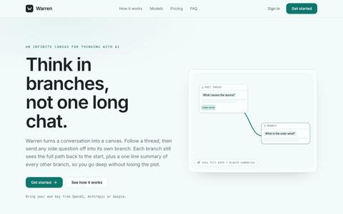 Warren — think in branches, not one long chat — screenshot