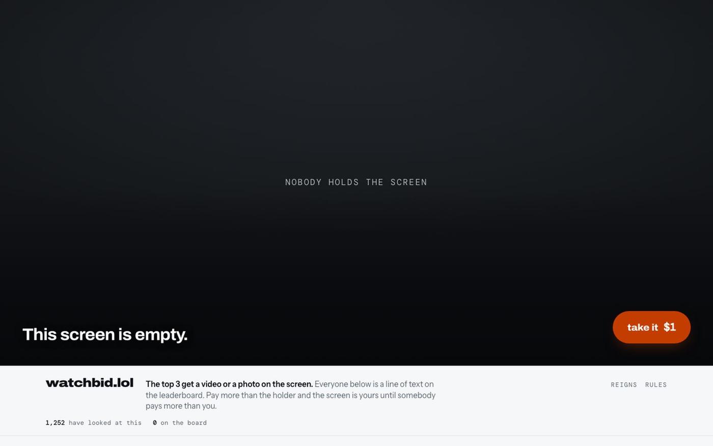 watchbid.lol — buy the top screen — screenshot
