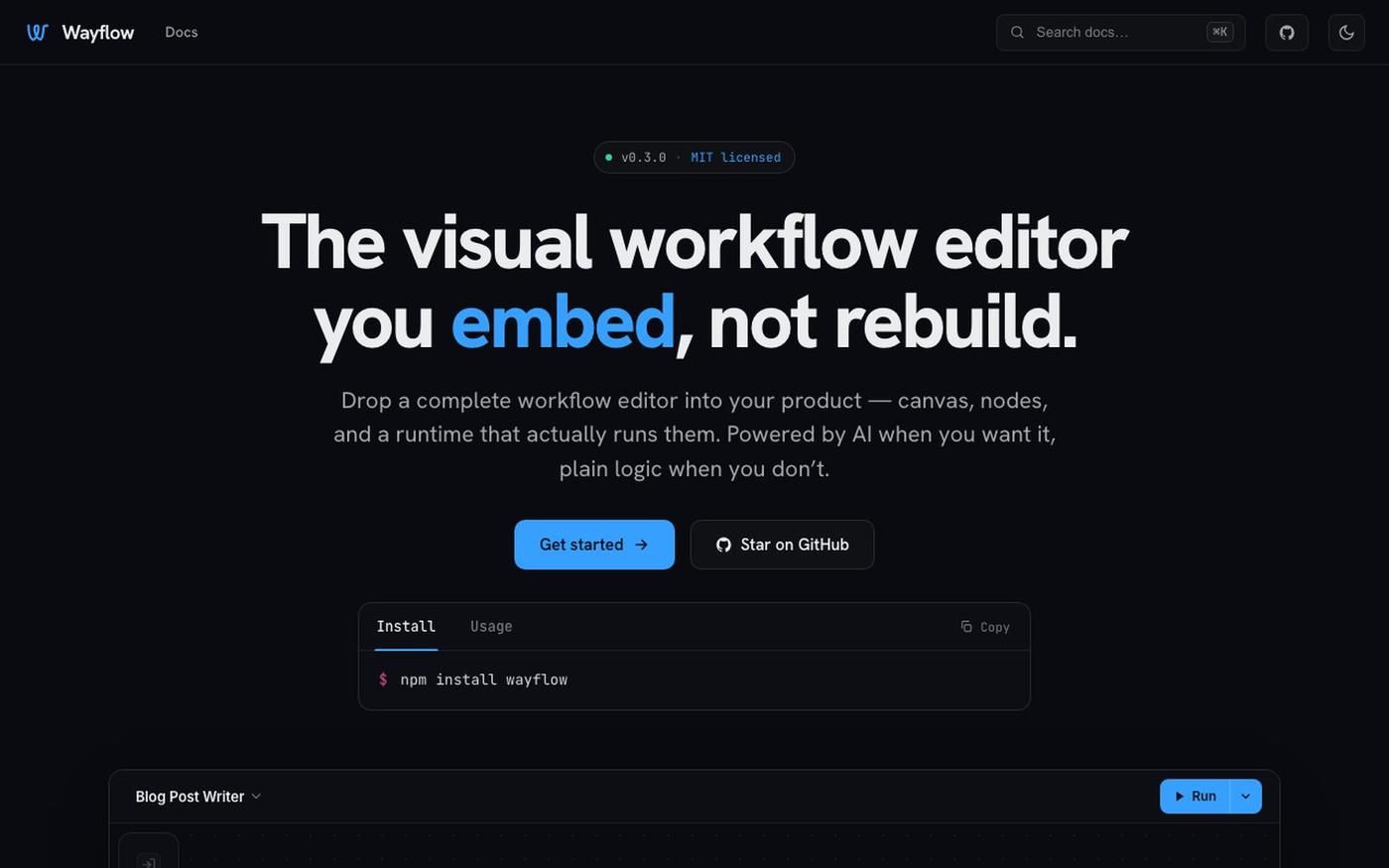 Wayflow — screenshot