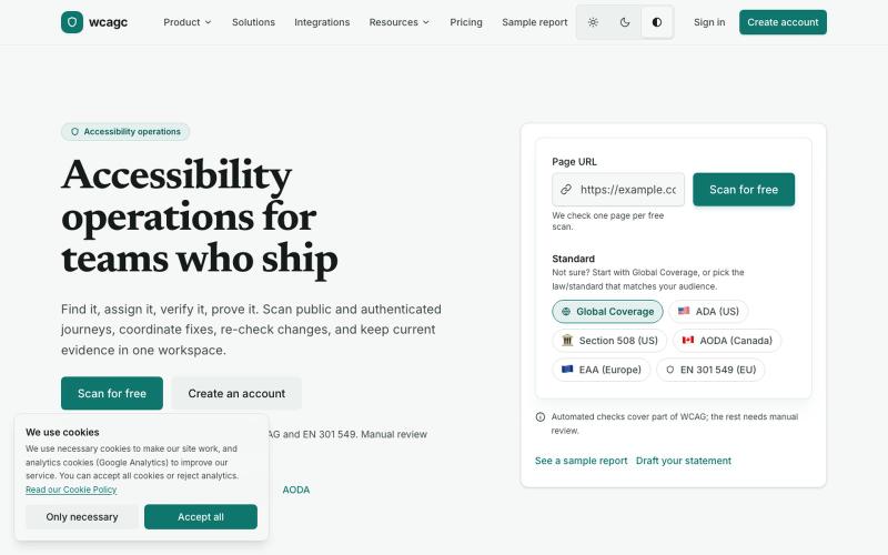 EAA Accessibility Checker for EU Websites — wcagc — screenshot