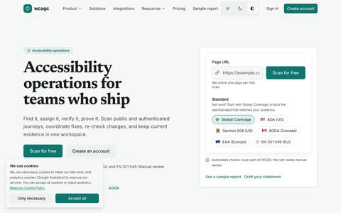 EAA Accessibility Checker for EU Websites — wcagc — screenshot