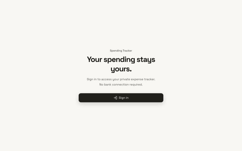 Spending Tracker — screenshot