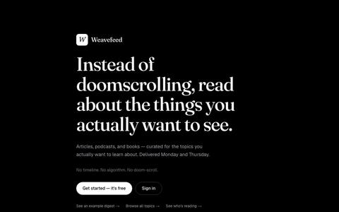 Weavefeed — screenshot
