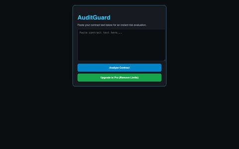 AuditGuard AI — screenshot