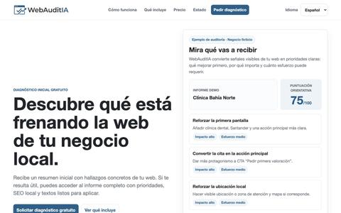 WebAuditIA | Auditoría web para negocios locales — screenshot