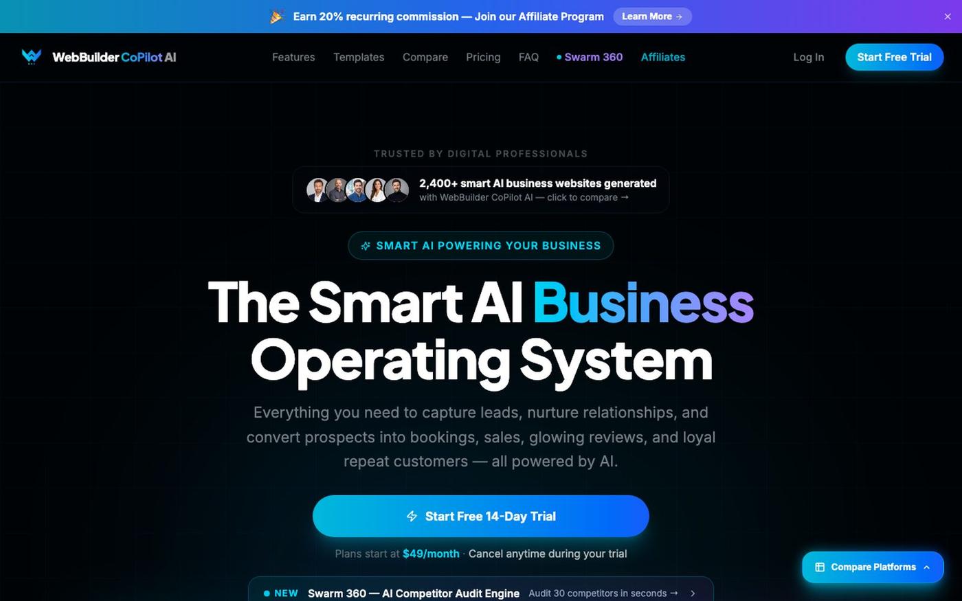 WebBuilder CoPilot AI — AI Website & Business OS — screenshot