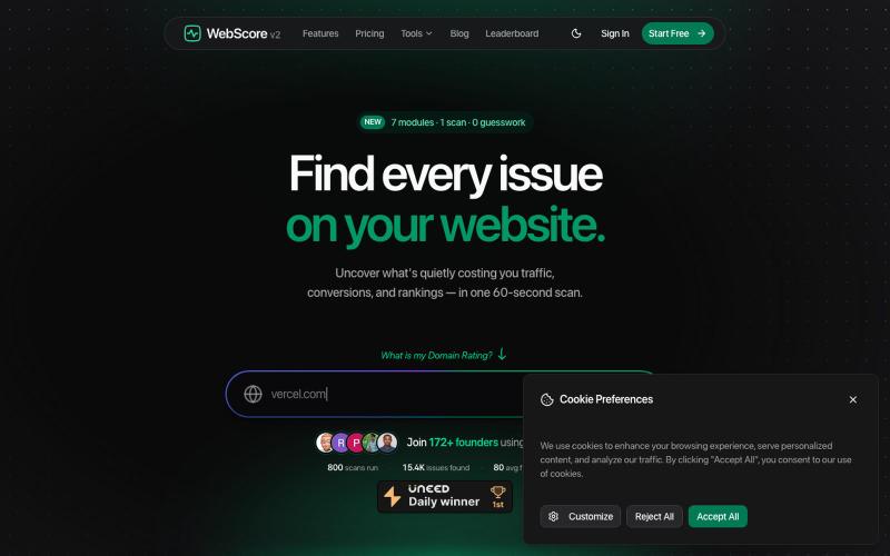 Website Analyzer & SEO Audit Tool — Scan in 60 Seconds — screenshot