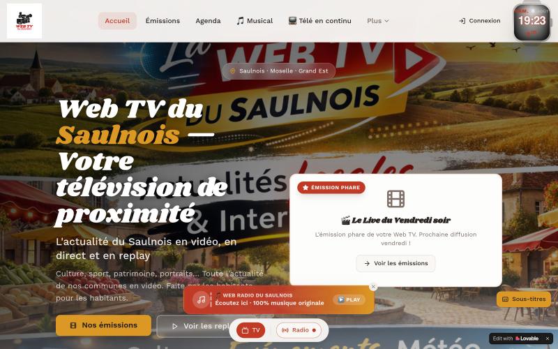 Web TV du Saulnois — Télévision locale en Moselle — screenshot