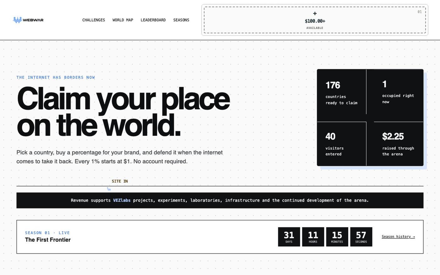 WEBWAR — Internet Territory War — screenshot