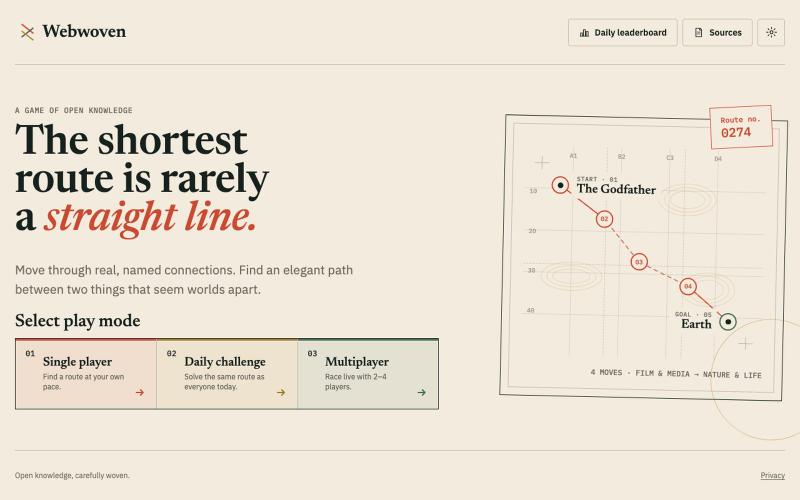 Webwoven — Connect anything — screenshot