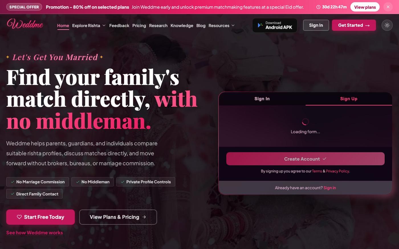 Weddme: Pakistani Rishta Online & Marriage Proposal Pakistan — screenshot
