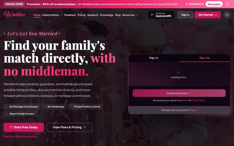 Weddme: Pakistani Rishta Online & Marriage Proposal Pakistan — screenshot