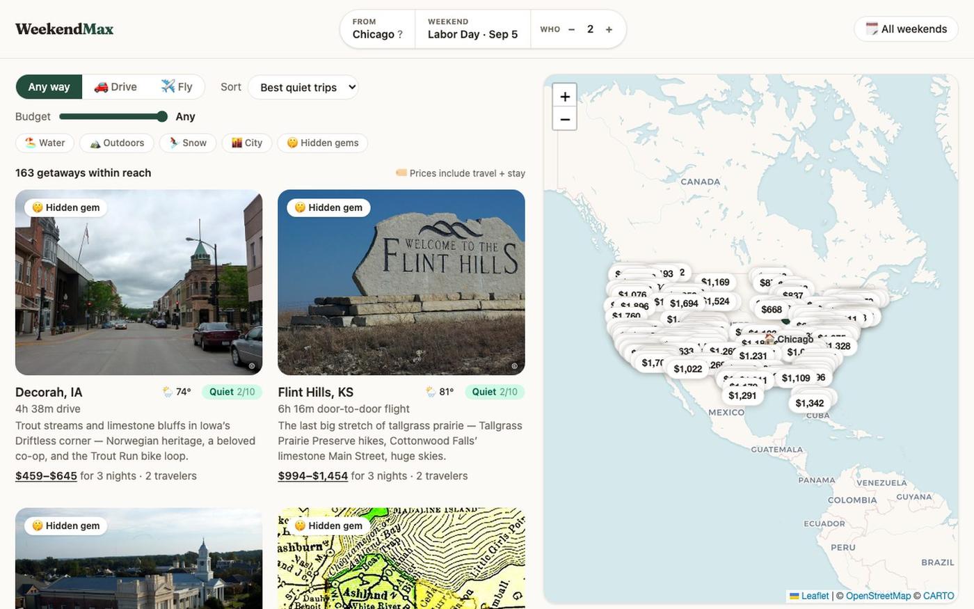 WeekendMax — max your 3-day weekends. Zero PTO required. — screenshot