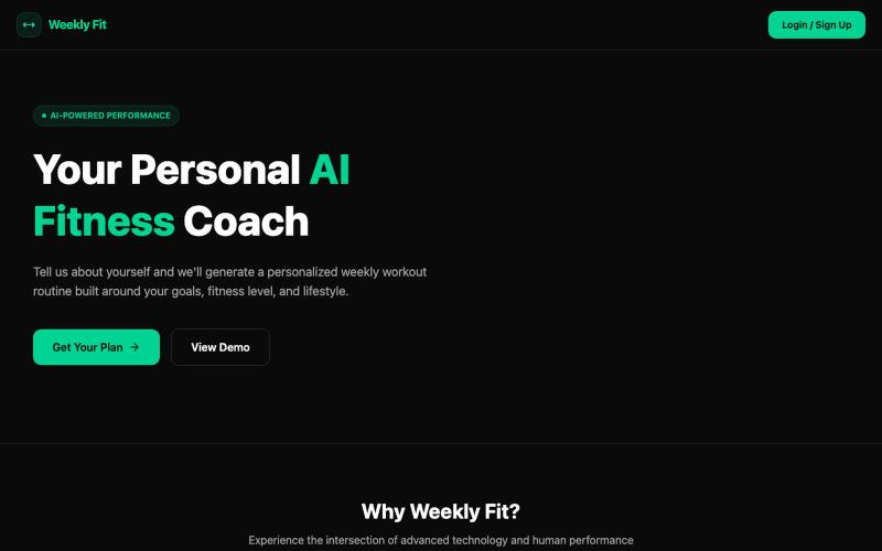 Weekly Fit — screenshot