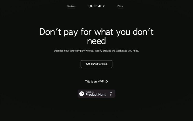 Wesify — screenshot