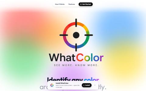 WhatColor — See More. Know More. — screenshot