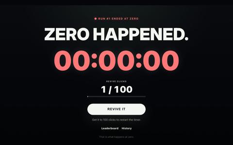 What Happens At Zero? — screenshot
