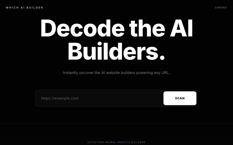 AI Builder Detect | Which AI builder made this site? — screenshot