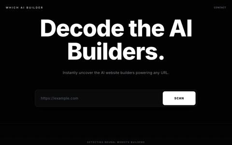 AI Builder Detect | Which AI builder made this site? — screenshot