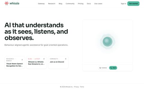 Whissle — screenshot